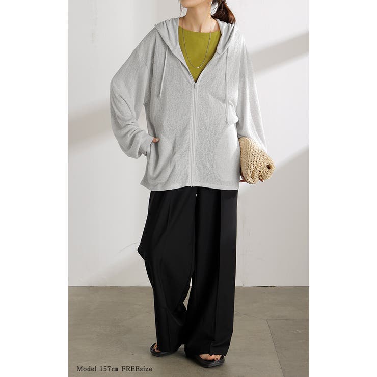 パーカー 薄手 カーディガン | HUG.U | 詳細画像21 