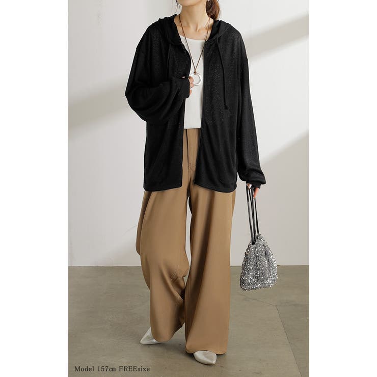 パーカー 薄手 カーディガン | HUG.U | 詳細画像4 