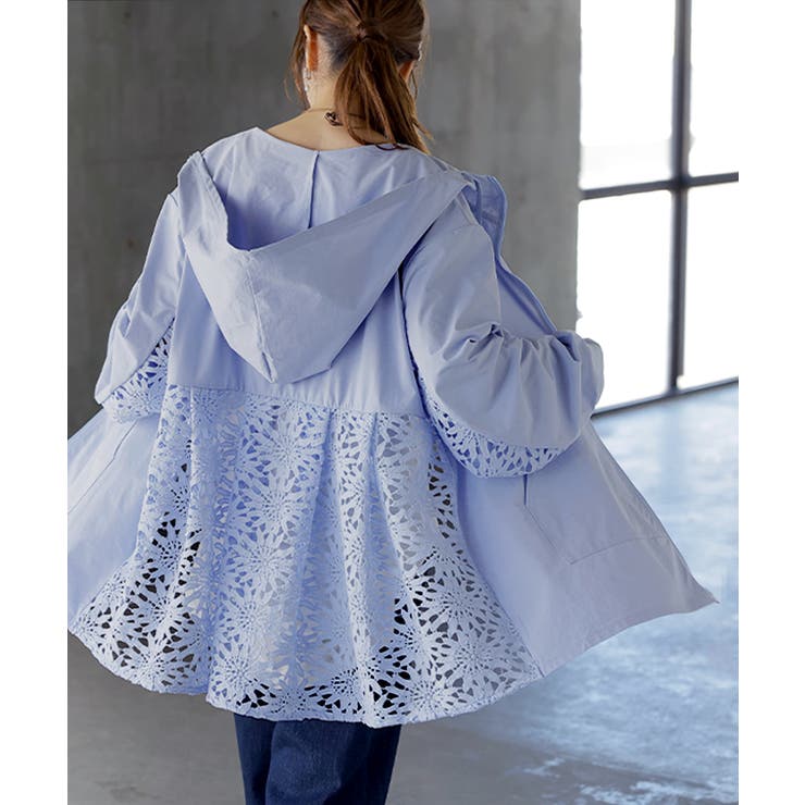 ライトブルー | UVパーカー レース 遮へい率97 | HUG.U