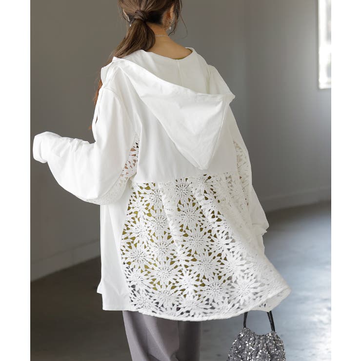 ホワイト | UVパーカー レース 遮へい率97 | HUG.U