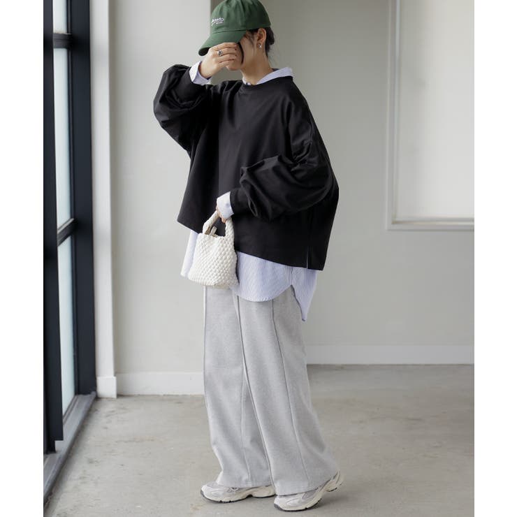 ブラック | プルオーバー Tシャツ以上スウェット未満 ロンT | HUG.U