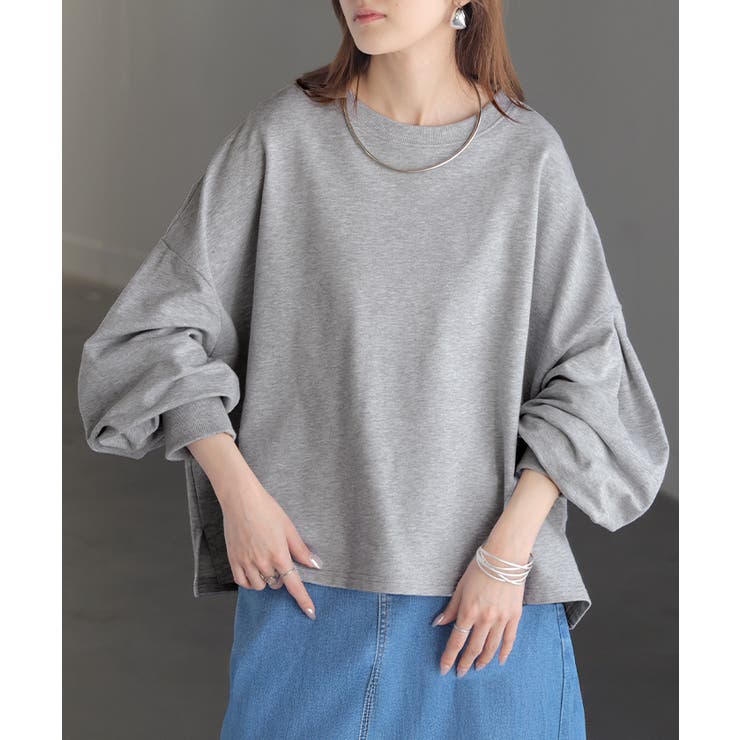 メランジグレー | プルオーバー Tシャツ以上スウェット未満 ロンT | HUG.U