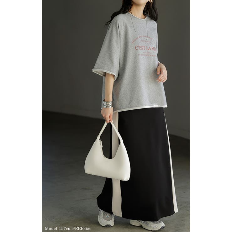 Tシャツ ジャスト丈 ロゴ | HUG.U | 詳細画像3 