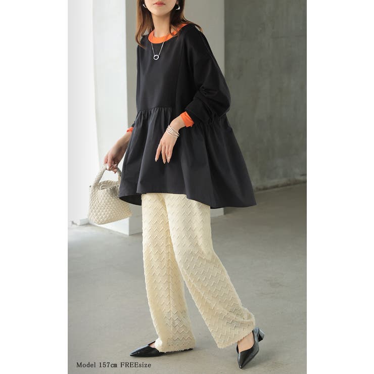 トップス ポンチ スウェット | HUG.U | 詳細画像3 