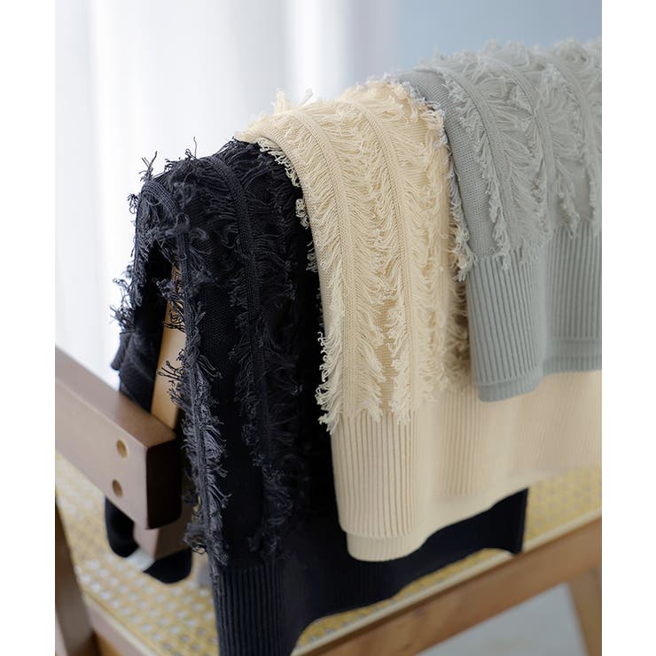 ベスト ニット フリンジ | HUG.U | 詳細画像16 