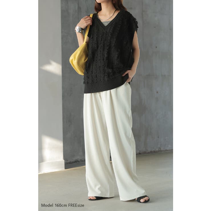 ベスト ニット フリンジ | HUG.U | 詳細画像17 