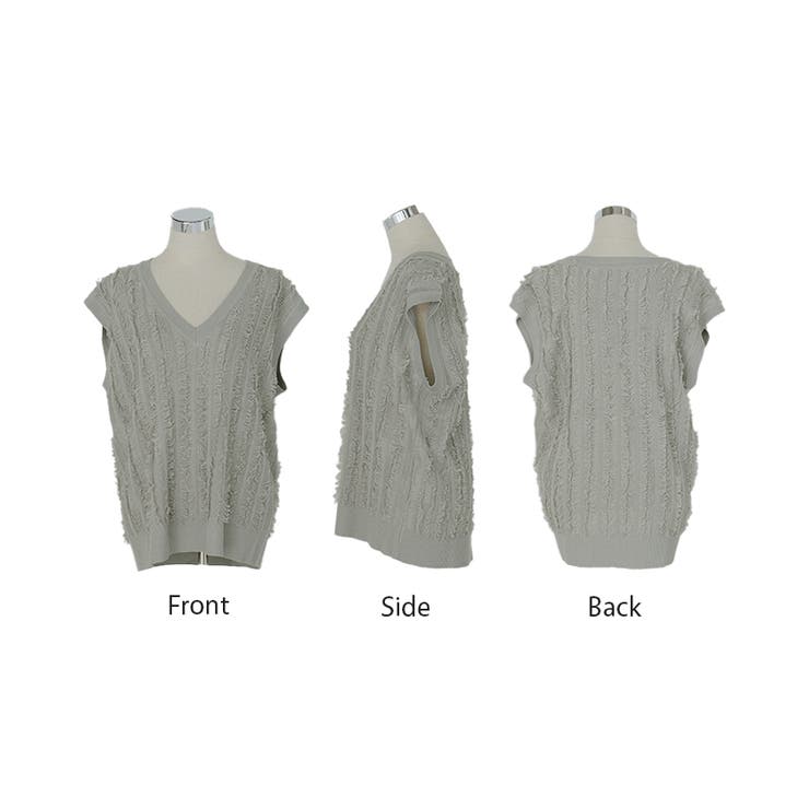 ベスト ニット フリンジ | HUG.U | 詳細画像23 