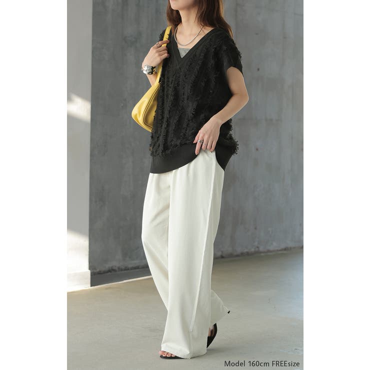 ベスト ニット フリンジ | HUG.U | 詳細画像3 