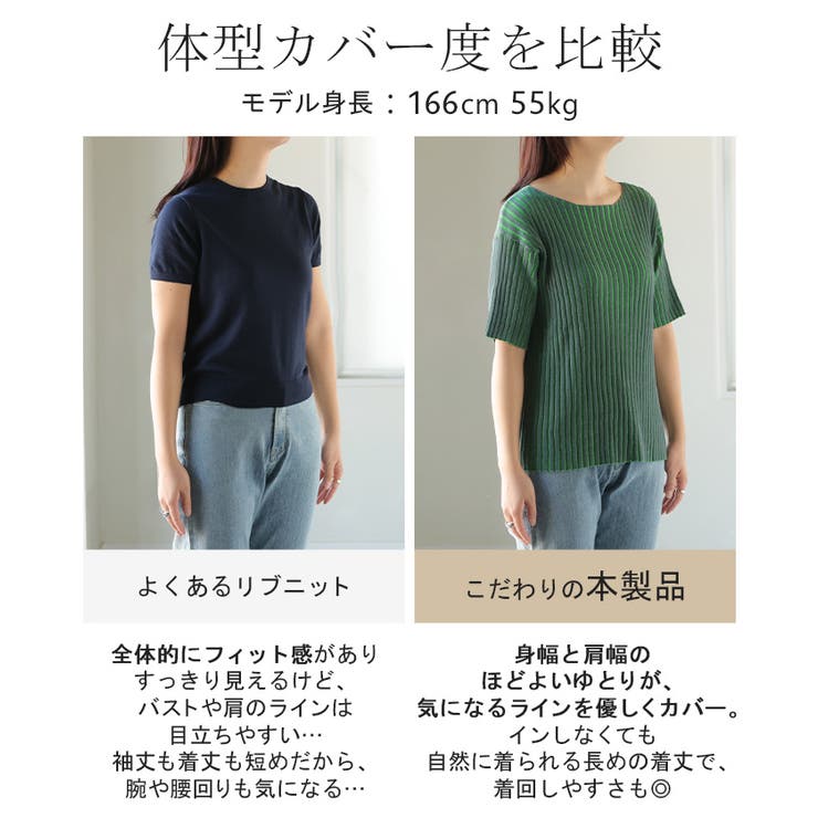 サマーニット リブ 配色 | HUG.U | 詳細画像11 