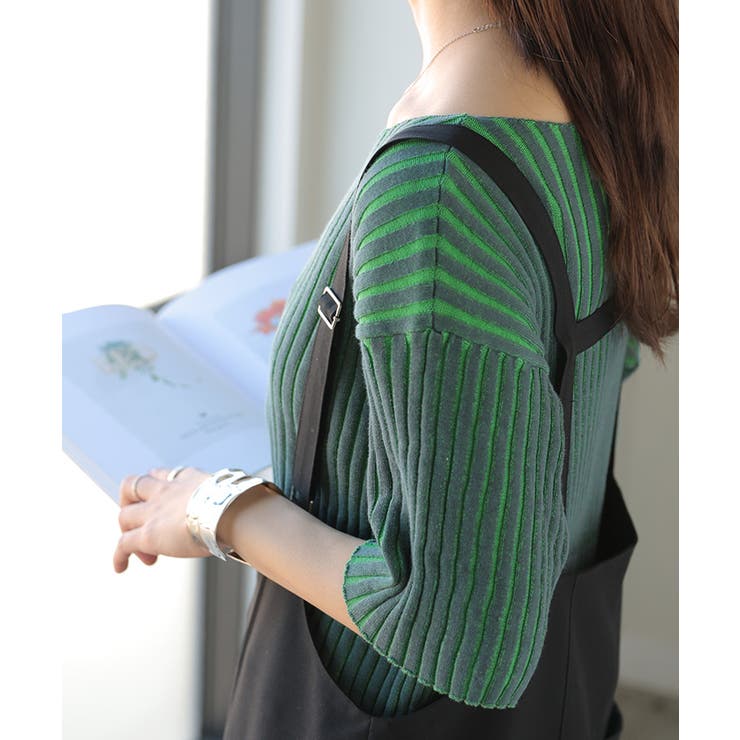 サマーニット リブ 配色 | HUG.U | 詳細画像20 