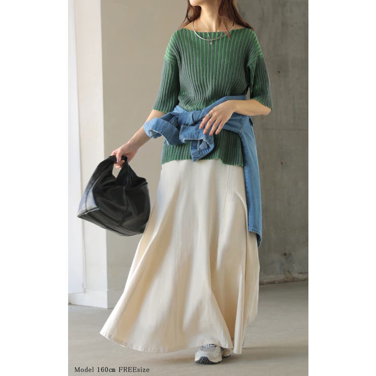 サマーニット リブ 配色 | HUG.U | 詳細画像4 