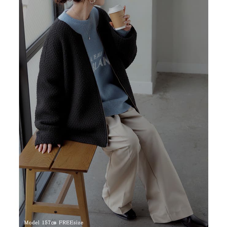 コート ツイード ドルマン | HUG.U | 詳細画像16 