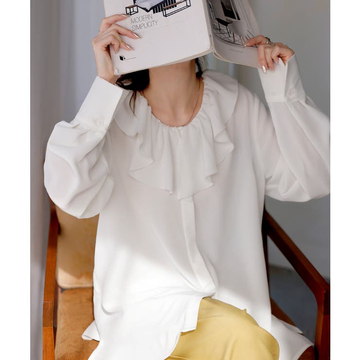 シャツ フリルブラウス レディース | HUG.U | 詳細画像18 