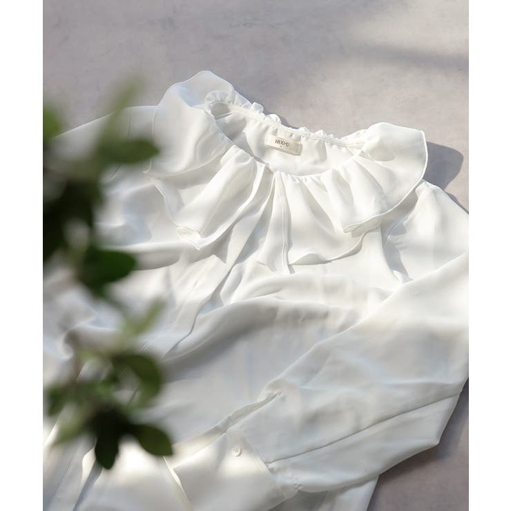 シャツ フリルブラウス レディース | HUG.U | 詳細画像6 