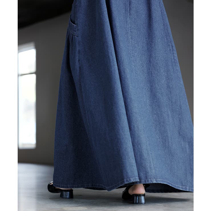 ジャンパースカート デニム ジャンスカ | HUG.U | 詳細画像3 