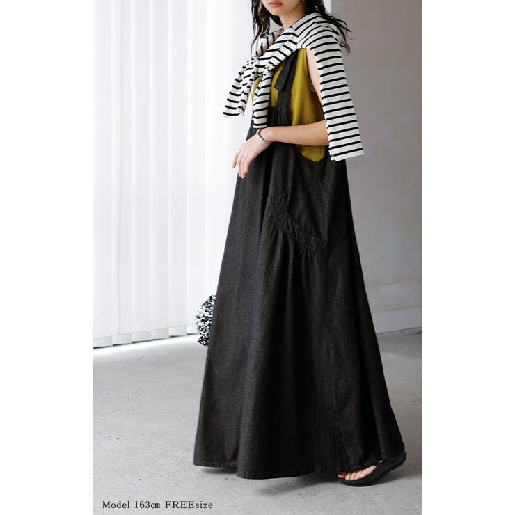 ジャンパースカート デニム ジャンスカ | HUG.U | 詳細画像4 