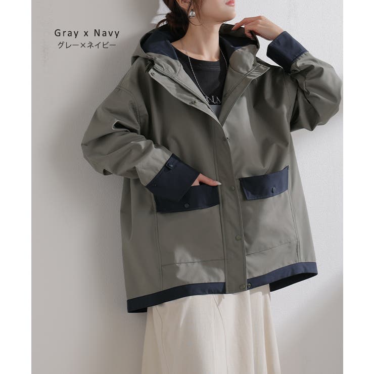 マウンテンパーカー 配色 ライトアウター | HUG.U | 詳細画像10 