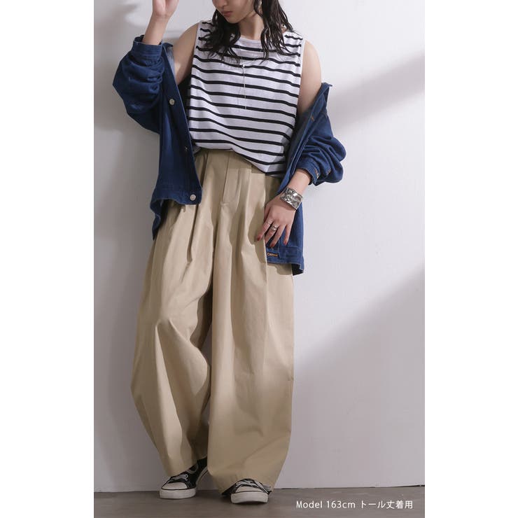 パンツ ワイド タックパンツ | HUG.U | 詳細画像17 