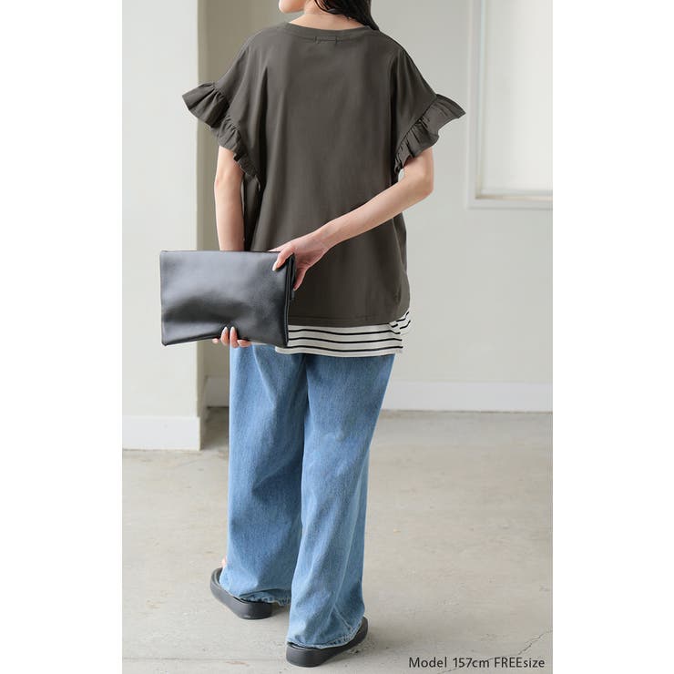 Tシャツ フリル 袖 | HUG.U | 詳細画像22 