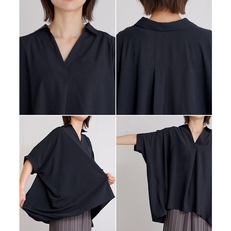 シャツ スキッパーシャツ ブラウス | HUG.U | 詳細画像23 