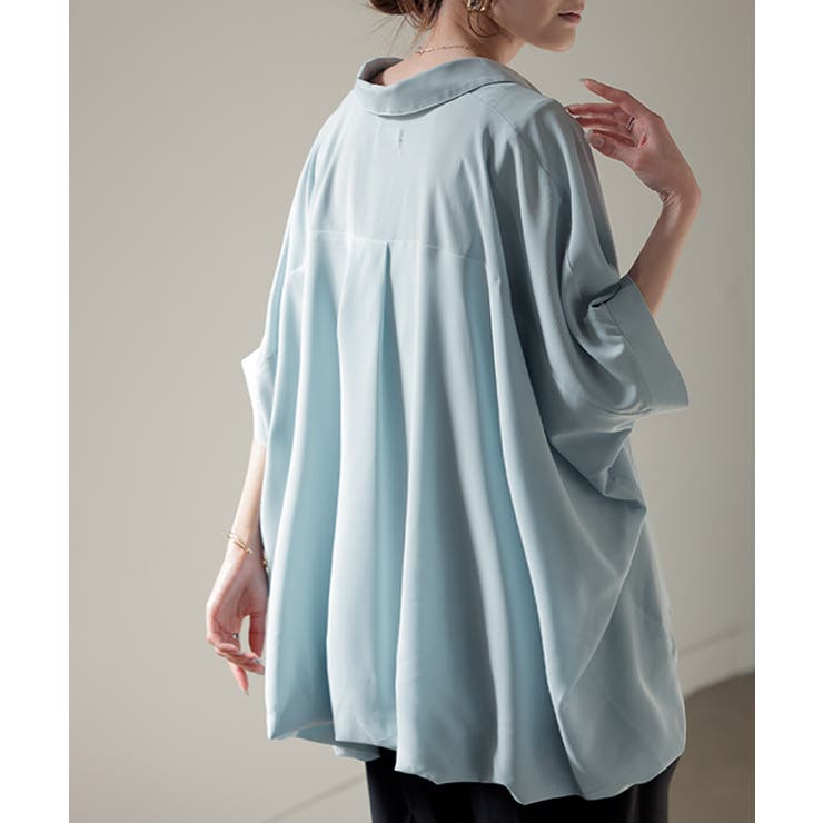 シャツ スキッパーシャツ ブラウス | HUG.U | 詳細画像4 