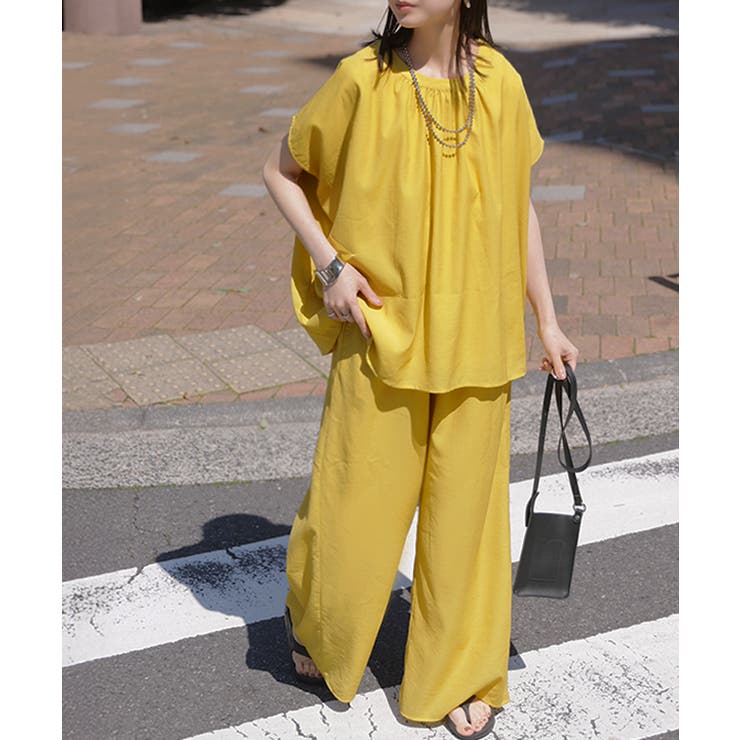 ミモザイエロー | セットアップ 上下セット 2点セット | HUG.U