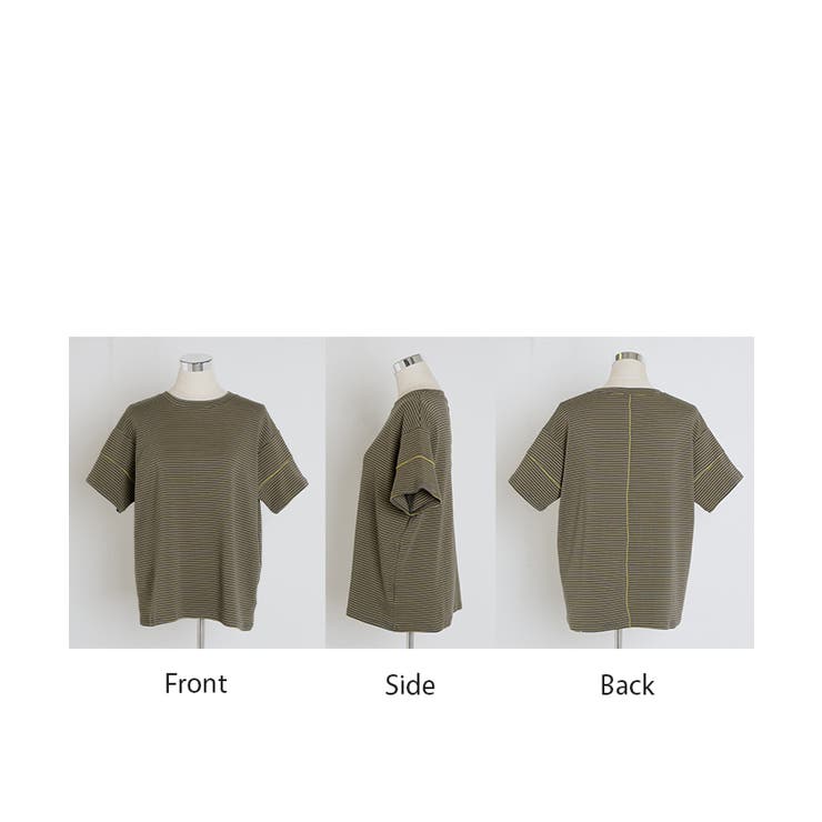 Tシャツ ボーダー もっちり | HUG.U | 詳細画像23 