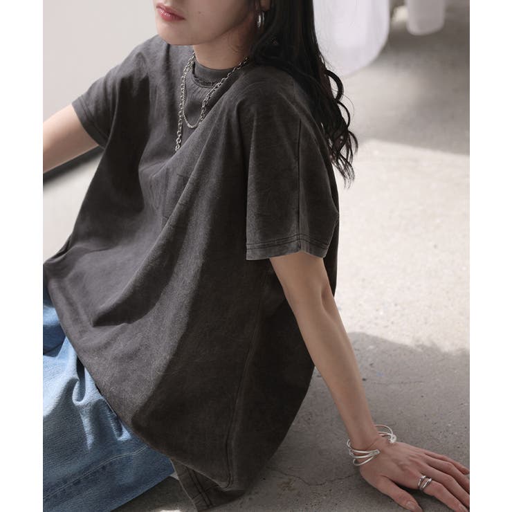 スモークグレー | Tシャツ ロゴT 綿100％ | HUG.U