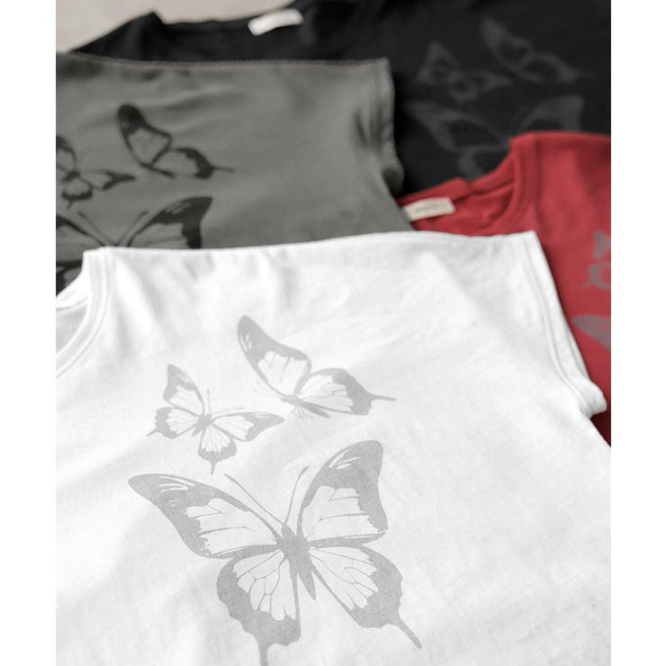 Tシャツ プリント 蝶 | HUG.U | 詳細画像17 
