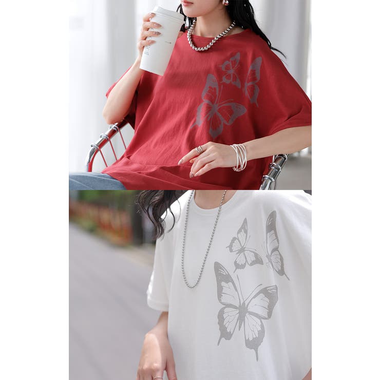 Tシャツ プリント 蝶 | HUG.U | 詳細画像21 