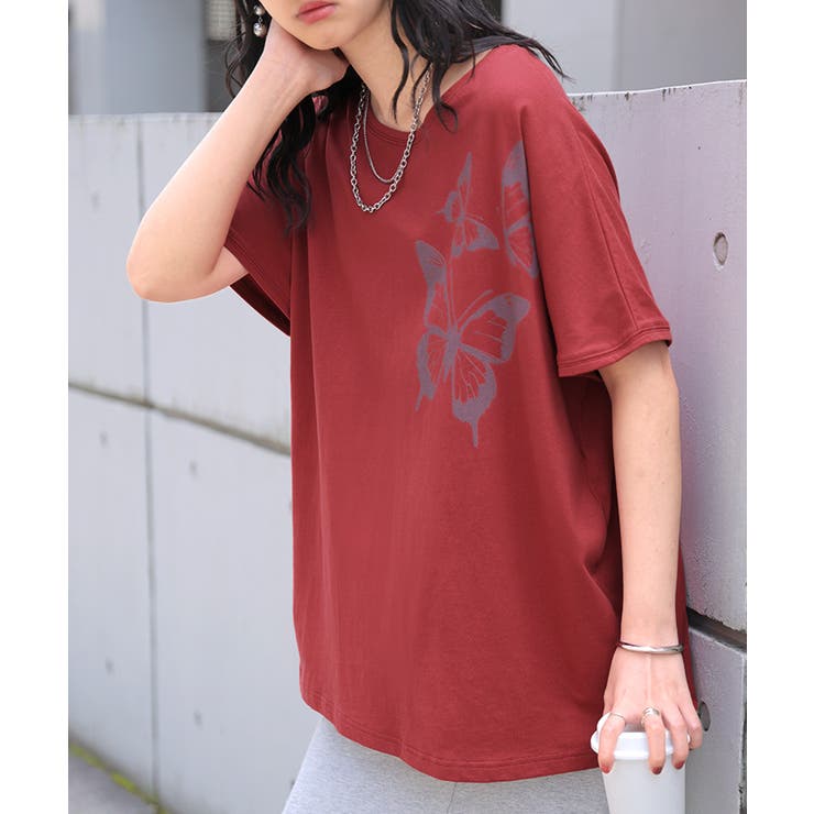 Tシャツ プリント 蝶 | HUG.U | 詳細画像5 