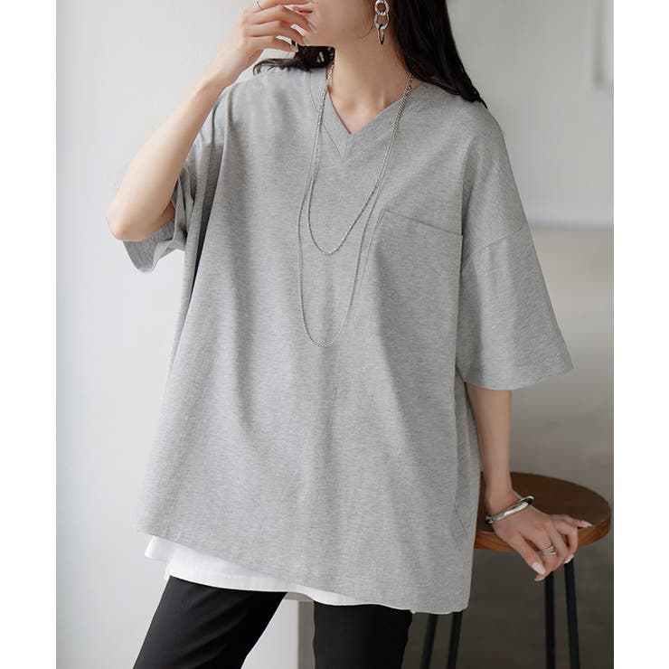メランジグレー | Tシャツ 汗ジミ軽減 綿100 | HUG.U