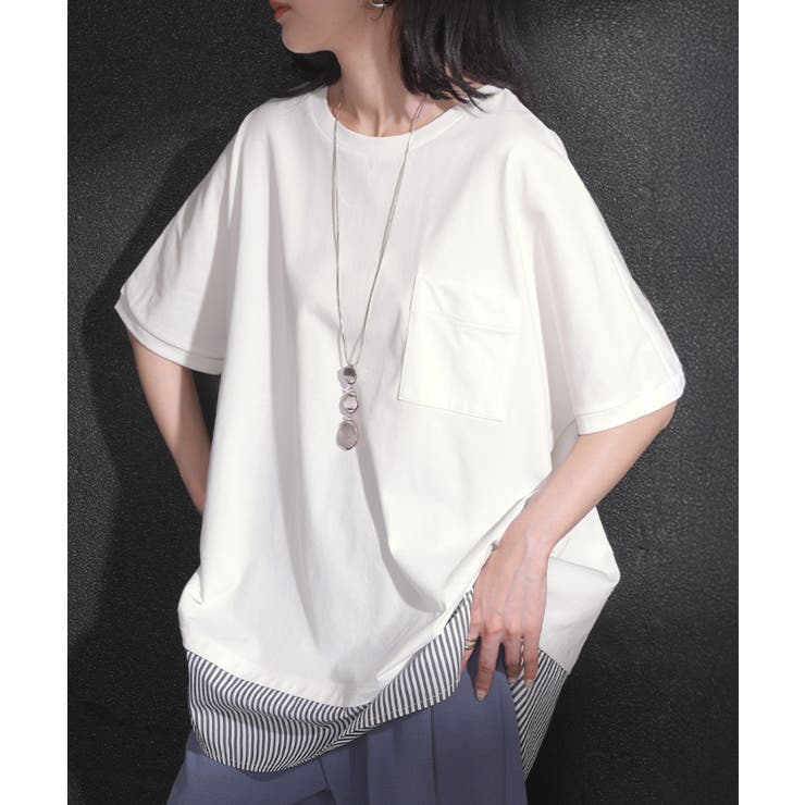 Tシャツ 重ね着風 接触冷感 | HUG.U | 詳細画像5 