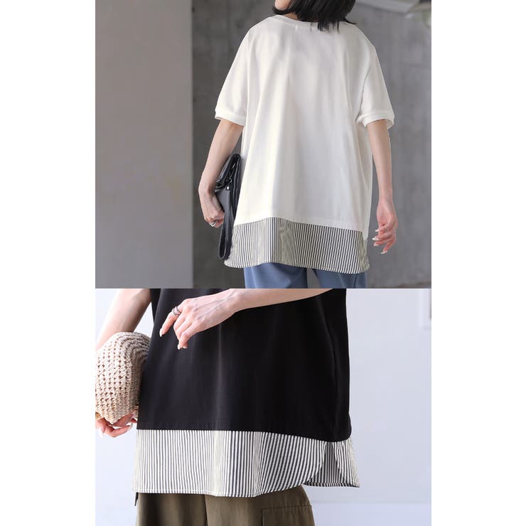 Tシャツ 重ね着風 接触冷感 | HUG.U | 詳細画像8 