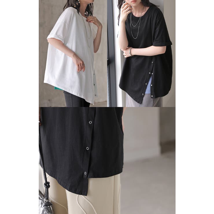 Tシャツ アシンメトリー 綿100 | HUG.U | 詳細画像17 