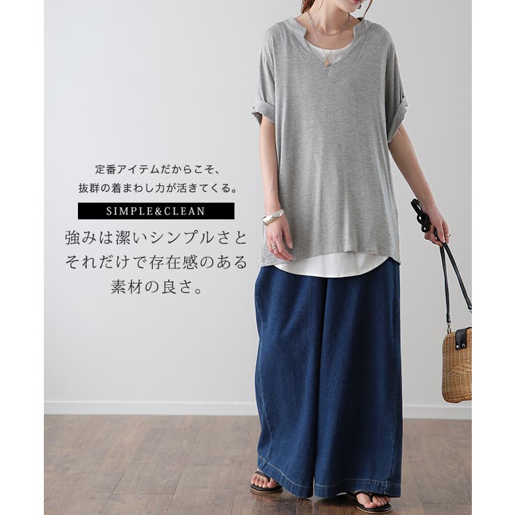SHE Tokyo Orga ホワイト 半袖 Vネック サイズ1 SHE Tokyo Orga ホワイト 半袖 Vネック サイズ1
