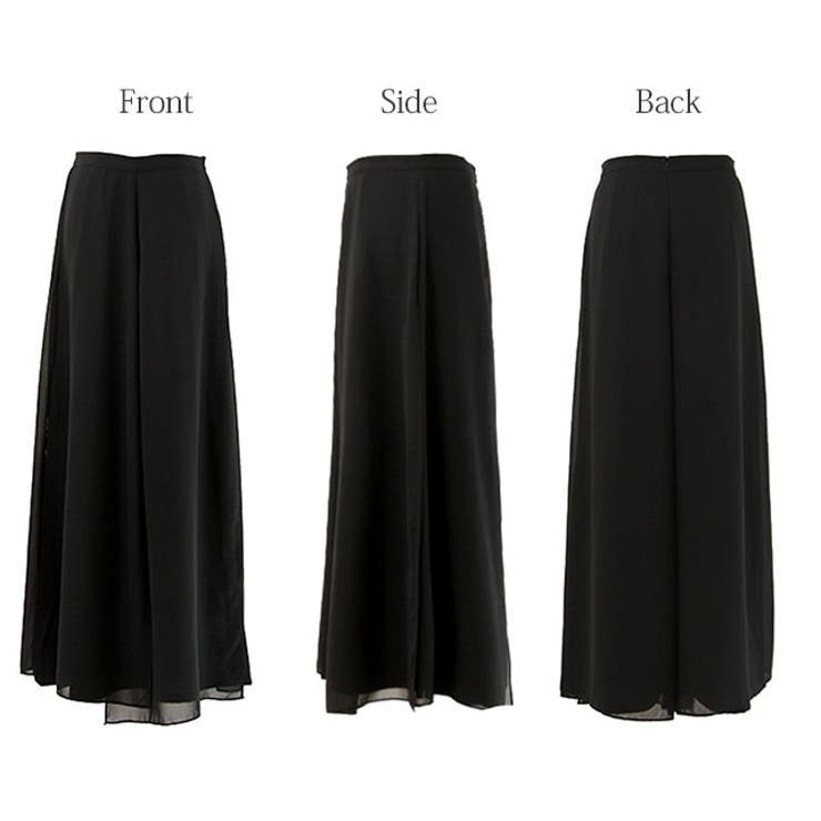 ワイドパンツ レディース 大きいサイズ ガウチョパンツ ワイドパンツルック | HUG.U | 詳細画像26 