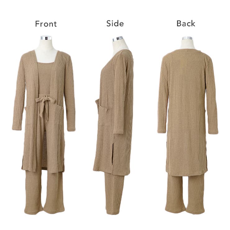 ルームウェア レディース パジャマ セットアップ ニット 部屋着 カーディガン | HUG.U | 詳細画像23 