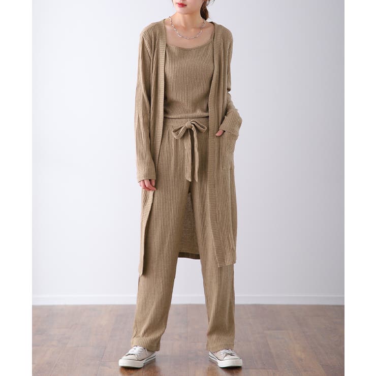 ルームウェア レディース パジャマ セットアップ ニット 部屋着 カーディガン | HUG.U | 詳細画像5 