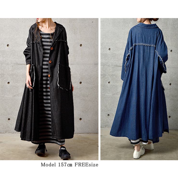 デニムジャケット レディース Gジャン ロングジャケット デニムシャツ デニム | HUG.U | 詳細画像6 