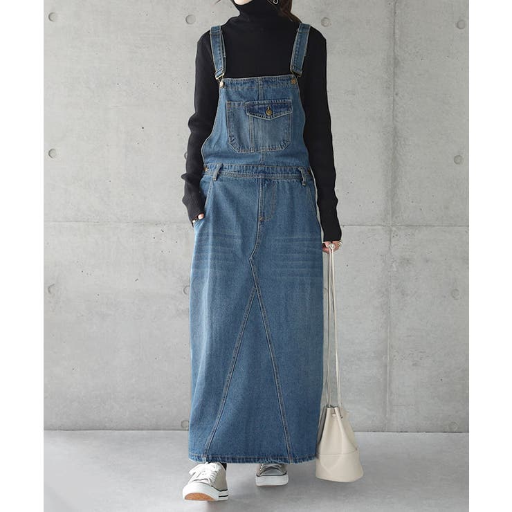 ワンピース レディース デニムワンピース ジャンパースカート ロングワンピース | HUG.U | 詳細画像16 