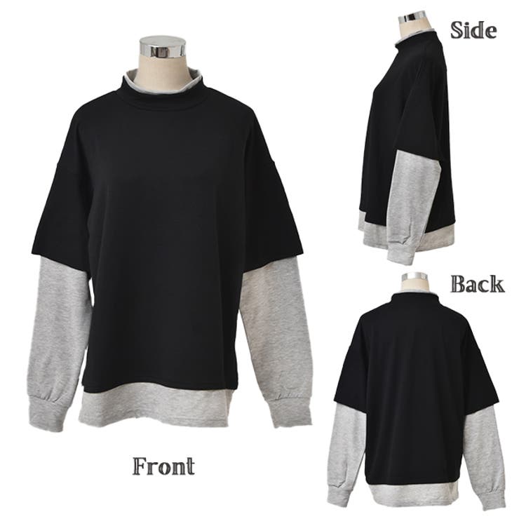 Tシャツ ロングTシャツ カットソー レイヤード 重ね着 ロンT Tシャツ ロングTシャツ カットソー レイヤード 重ね着 ロンT