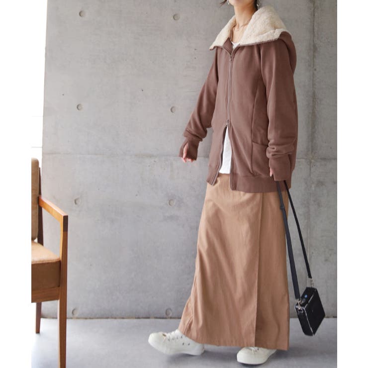 パーカー レディース 裏シャギー 裏起毛 エコファー ファーパーカー 指穴 ア | HUG.U | 詳細画像23 