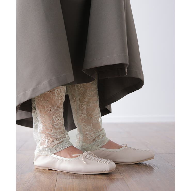 レギンス レース レディース 透け 無地 ストレッチ レギパン 花柄 タイツ | HUG.U | 詳細画像5 