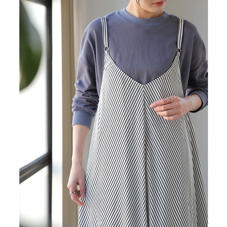 ワンピース レディース ロング ロングワンピース キャミワンピース ストライプ | HUG.U | 詳細画像14 