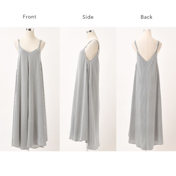 ワンピース レディース ロング ロングワンピース キャミワンピース ストライプ | HUG.U | 詳細画像21 