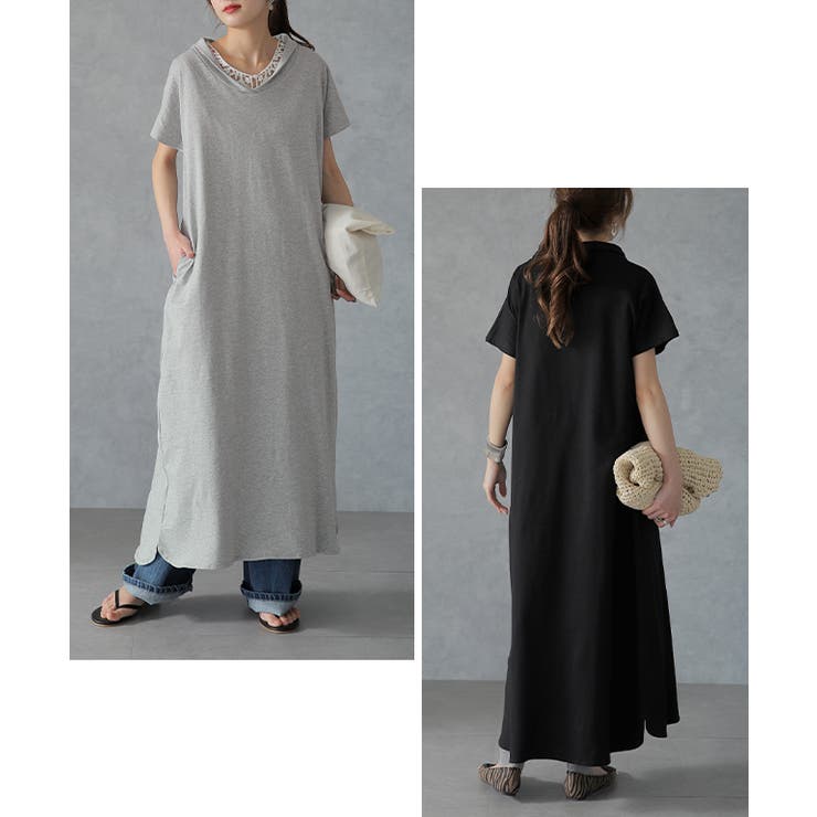 ワンピース マキシ丈ワンピース ロングワンピース マキシワンピ マキシ ロング | HUG.U | 詳細画像6 