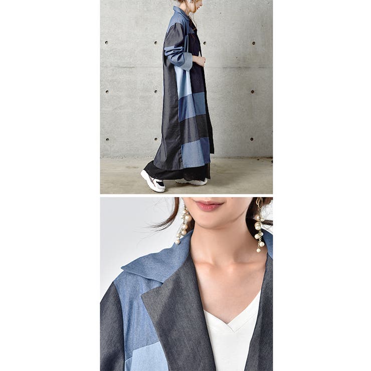 ジャケット アウター デニム ロングジャケット レディース デニムジャケット | HUG.U | 詳細画像12 