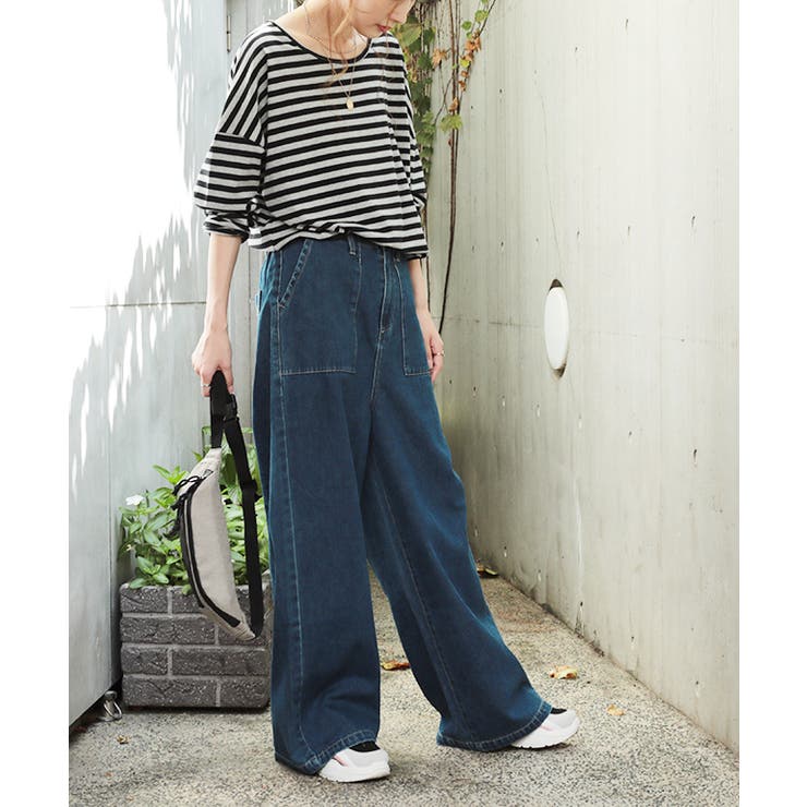 パンツ デニム レディース デニムパンツ ワイドパンツ ワイドデニム ワイド | HUG.U | 詳細画像16 