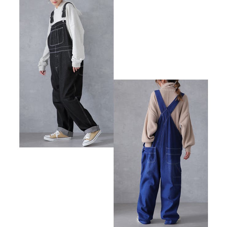 オールインワン デニム レディース サロペット 体型カバー デニムオールインワ | HUG.U | 詳細画像21 